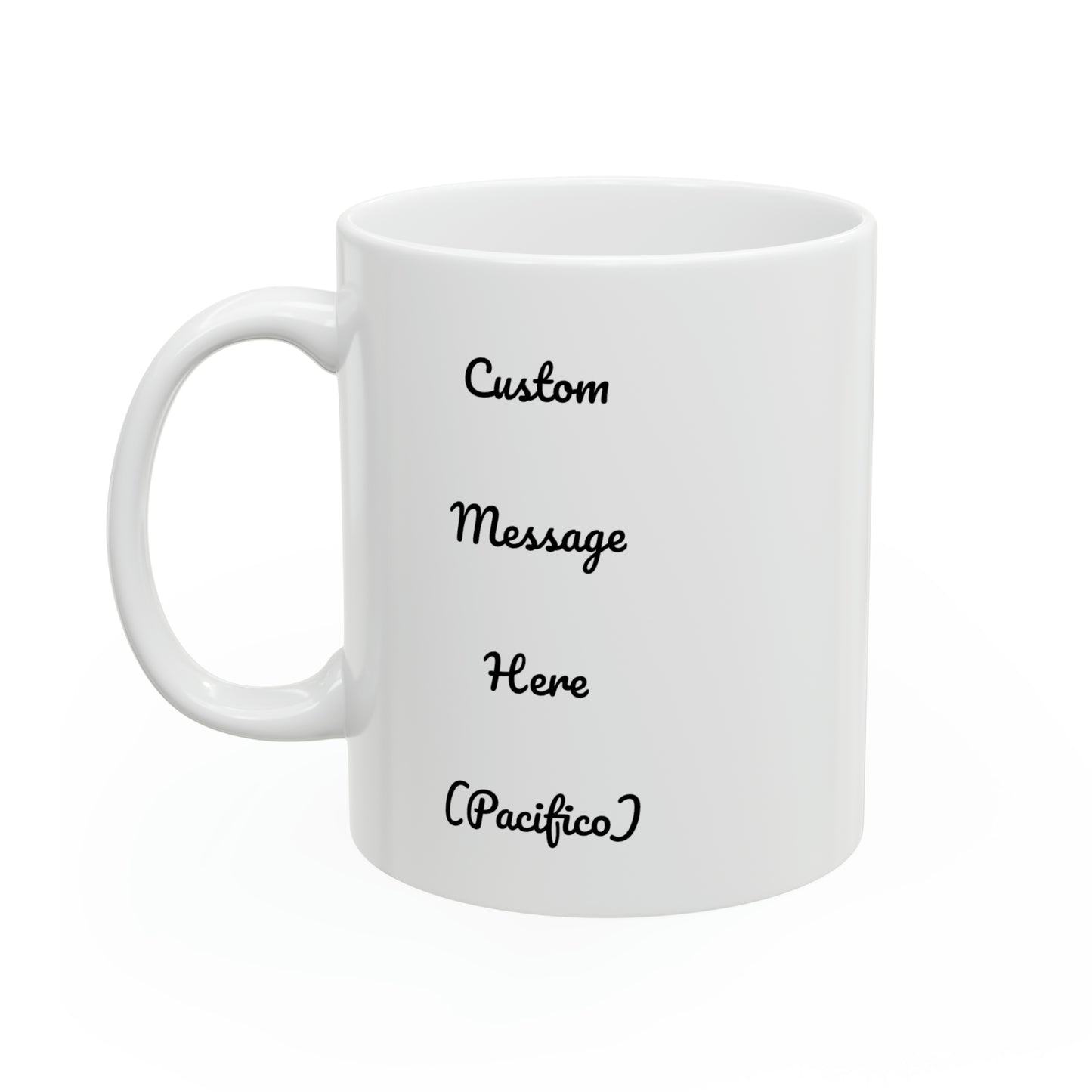 Custom Photo Love Letter Mug Pacifico Black