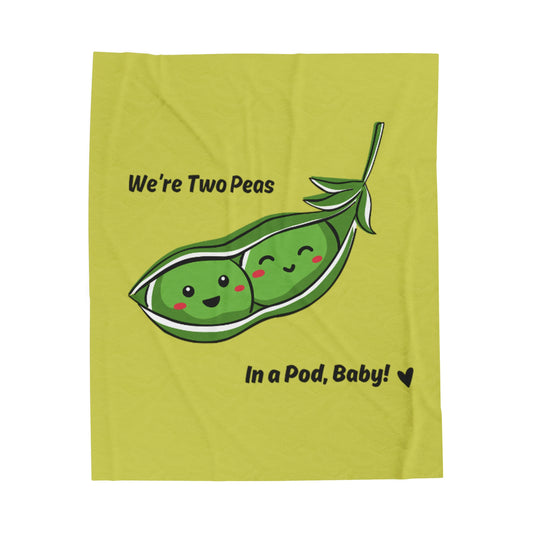 Peas in a Pod Velveteen Plush Blanket