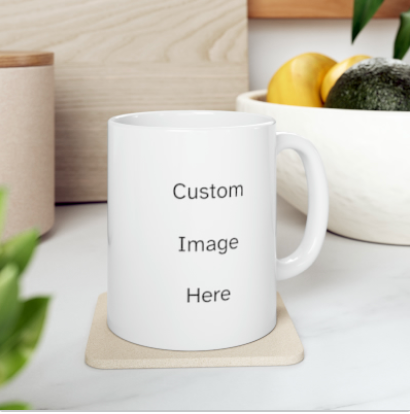 Custom Photo Love Letter Mug Pacifico Black